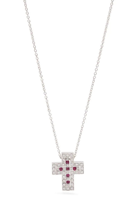 collar Belle Epoque en oro blanco de 18kt con diamantes